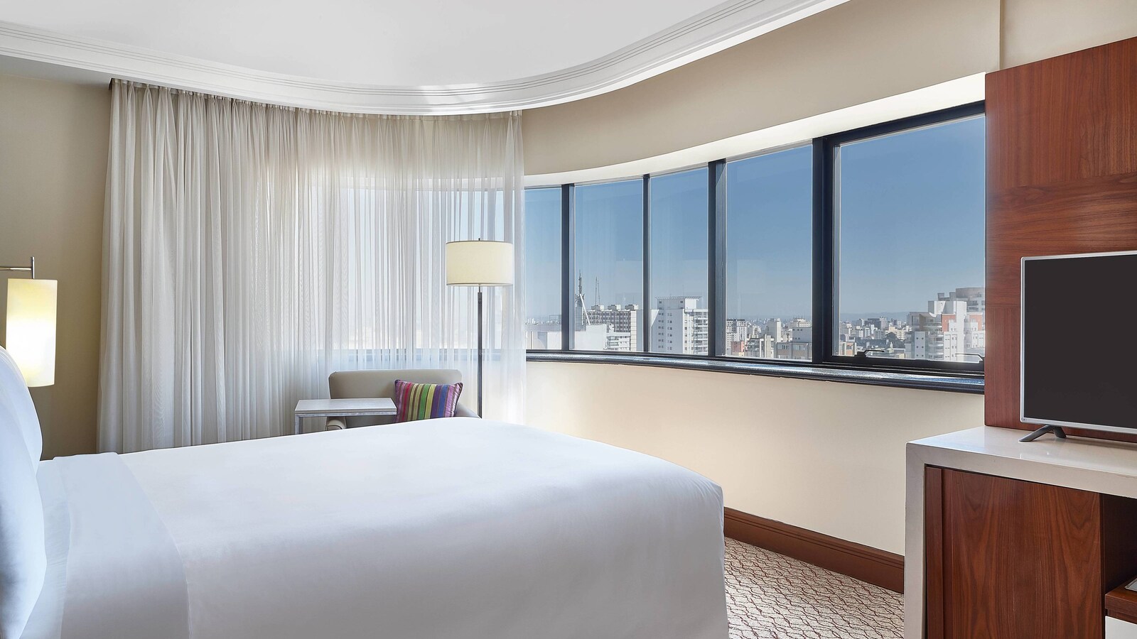 Guest room at Renaissance São Paulo Hotel with city view